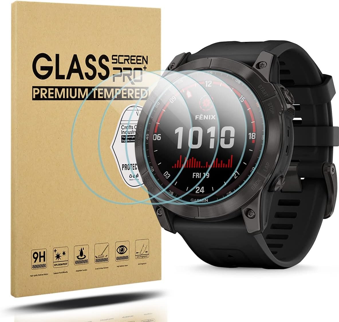 Suoman Fenix 8 / 7X 51mm Glass, 4-Pack