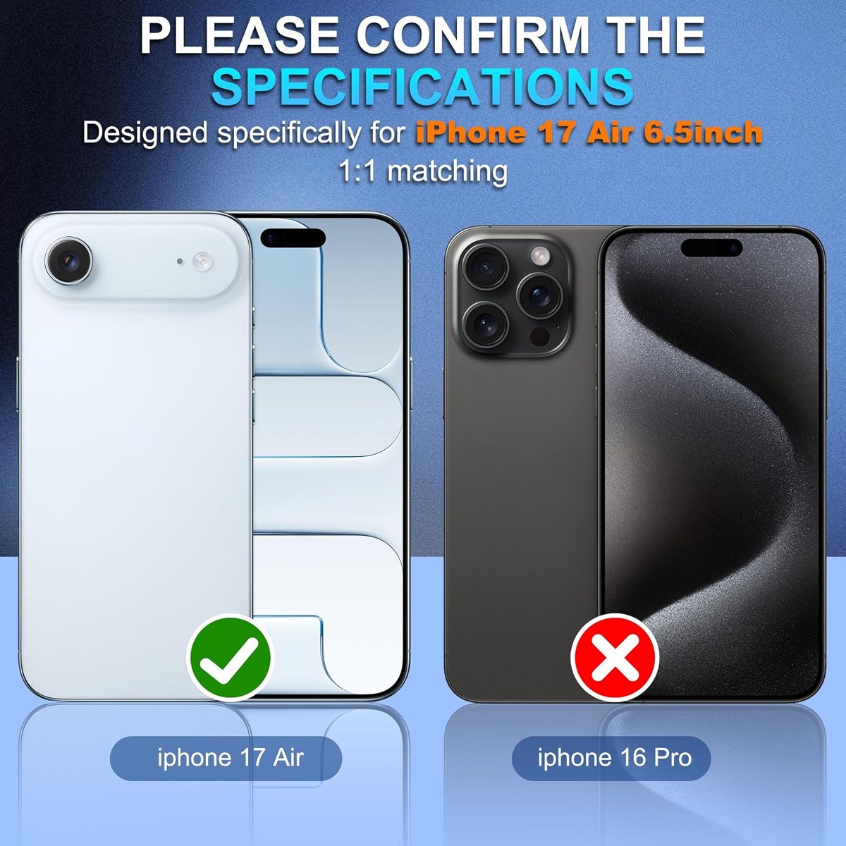 Suoman iPhone 17 Air Lens Protector, 2-Pack detail