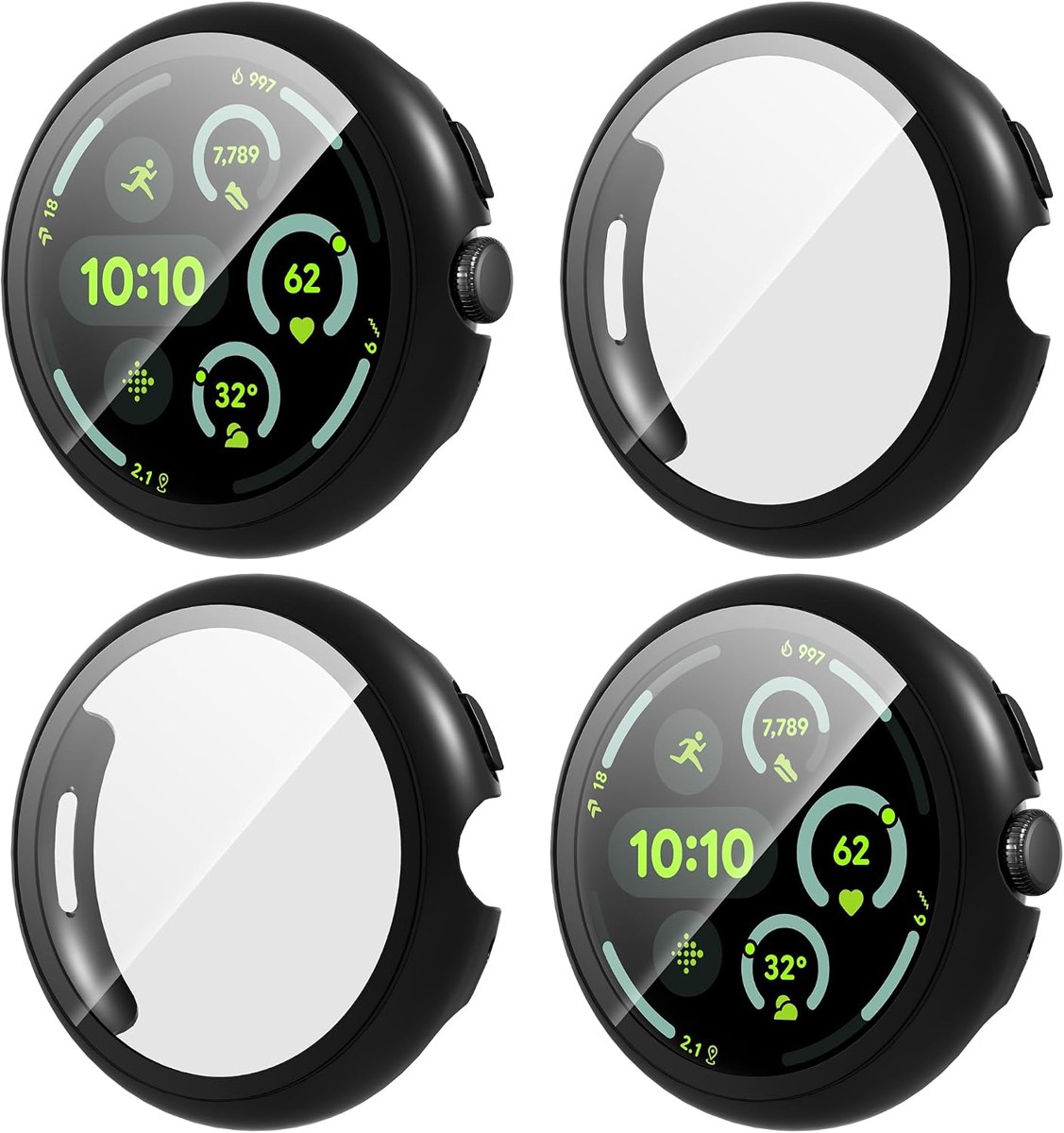 Suoman Pixel Watch 3 45mm Case, 4-Pack